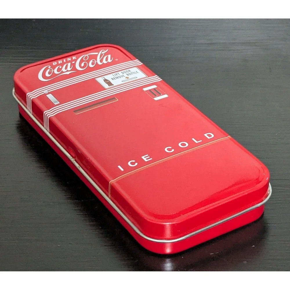 Vintage Coca Cola Red Band Watch in Original Refrigerator Tin‎ Box and Packaging
